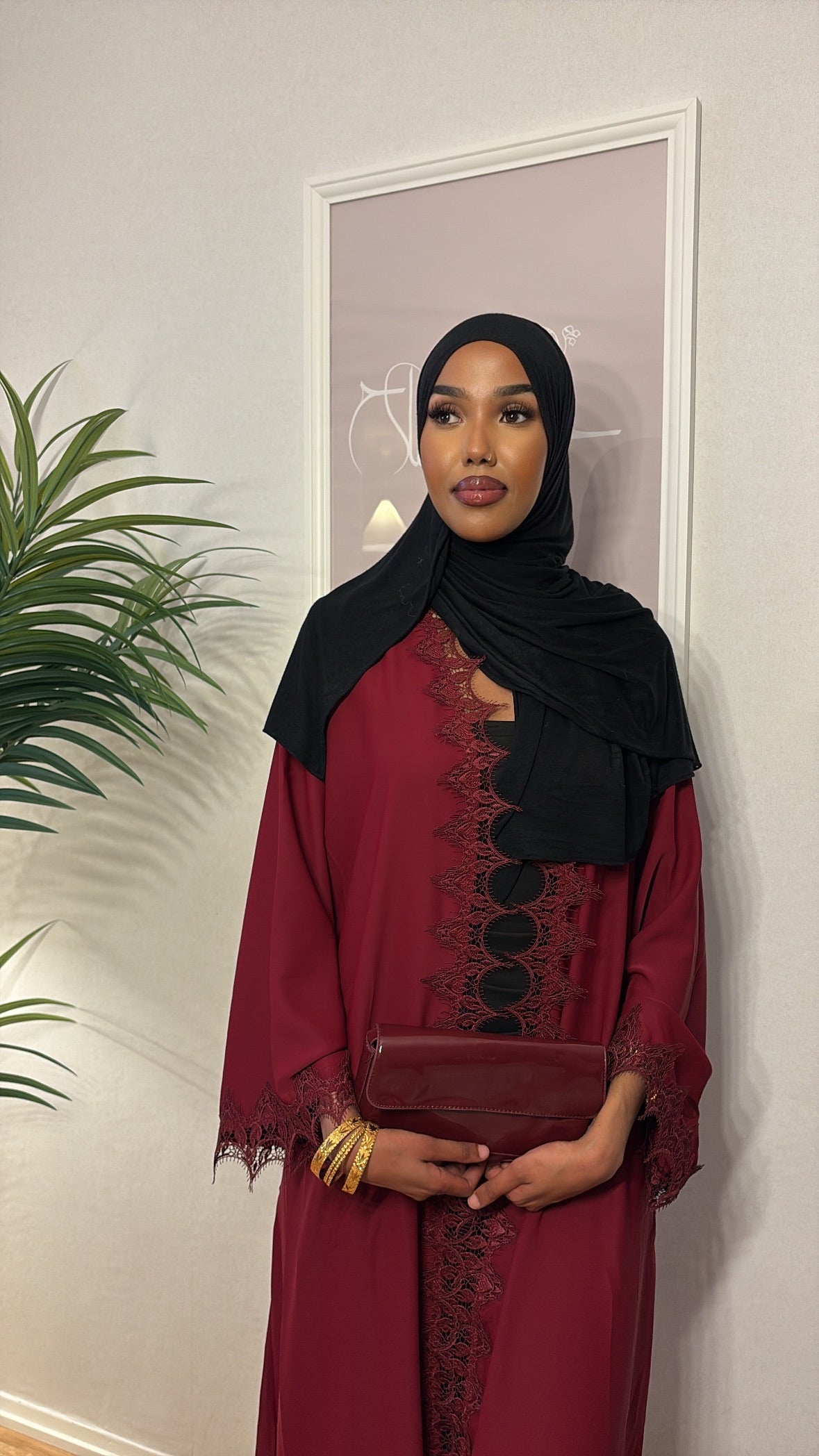Anisa Floral Lace Abaya